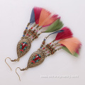 Retro Handmade Feather Indian Earring Jewellery For Women